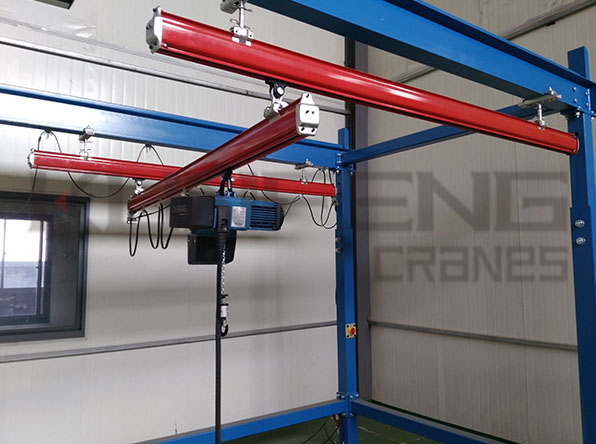 Bifurcated monorail system applied to the field of animal medical treatment