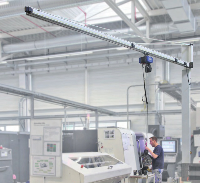 Aluminum Floor Mounted Workstation Jib Crane