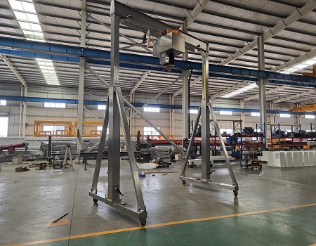 Stainless Steel Adjustable Mobile Gantry Crane for Cleanrooms