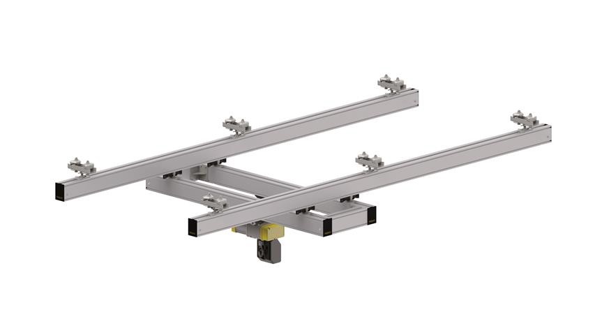 Light aluminum rail workstation crane