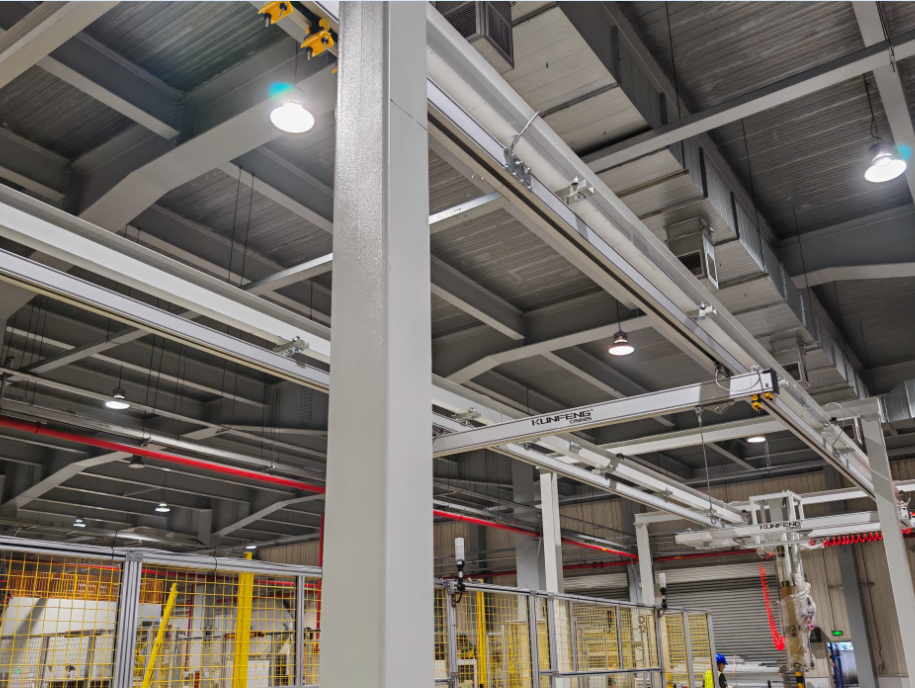 Aluminum rail single beam bridge crane