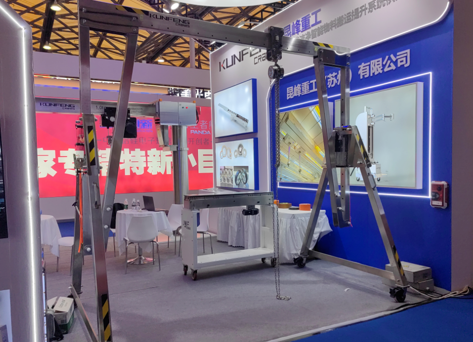 Stainless steel hand push gantry crane