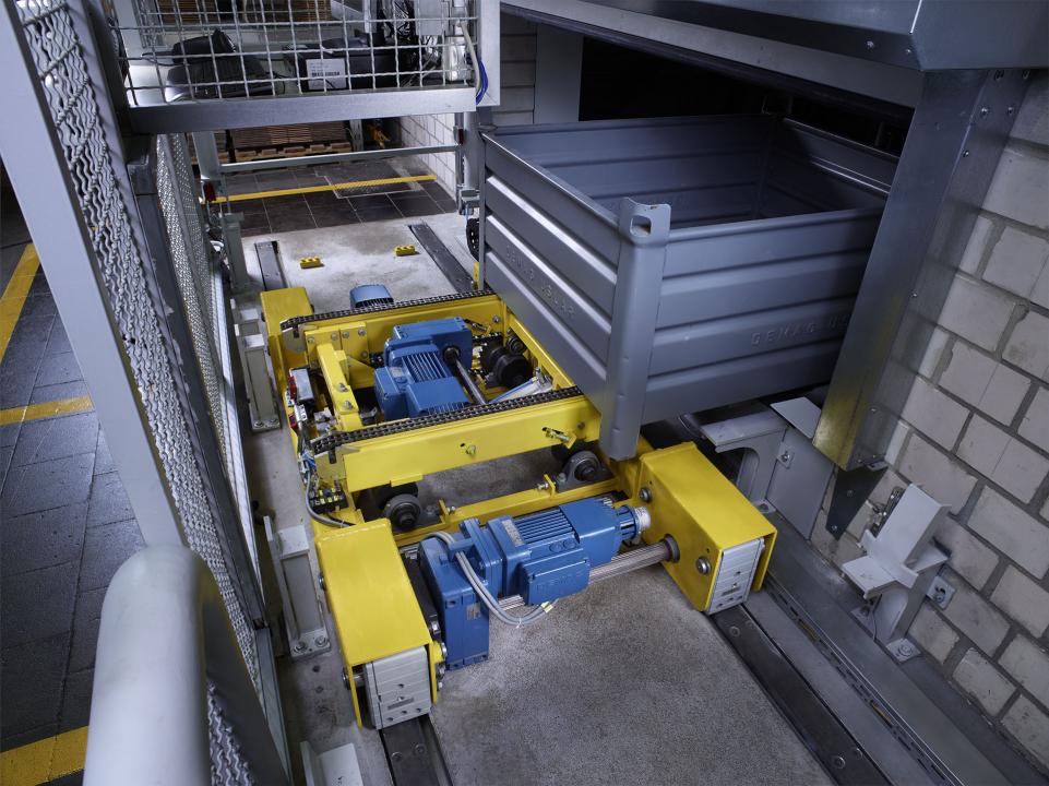 Stacker wheels block system