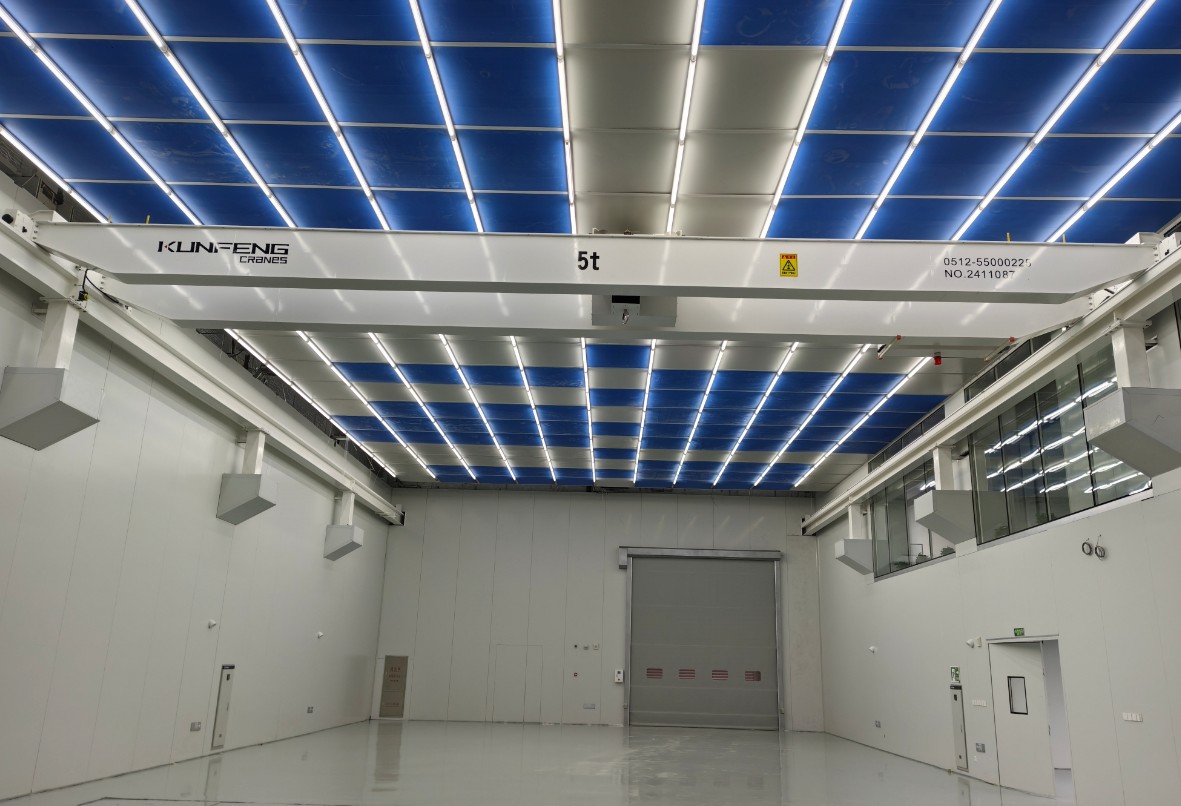 Clean Room Double Girder Bridge Crane in Semiconductor Factory