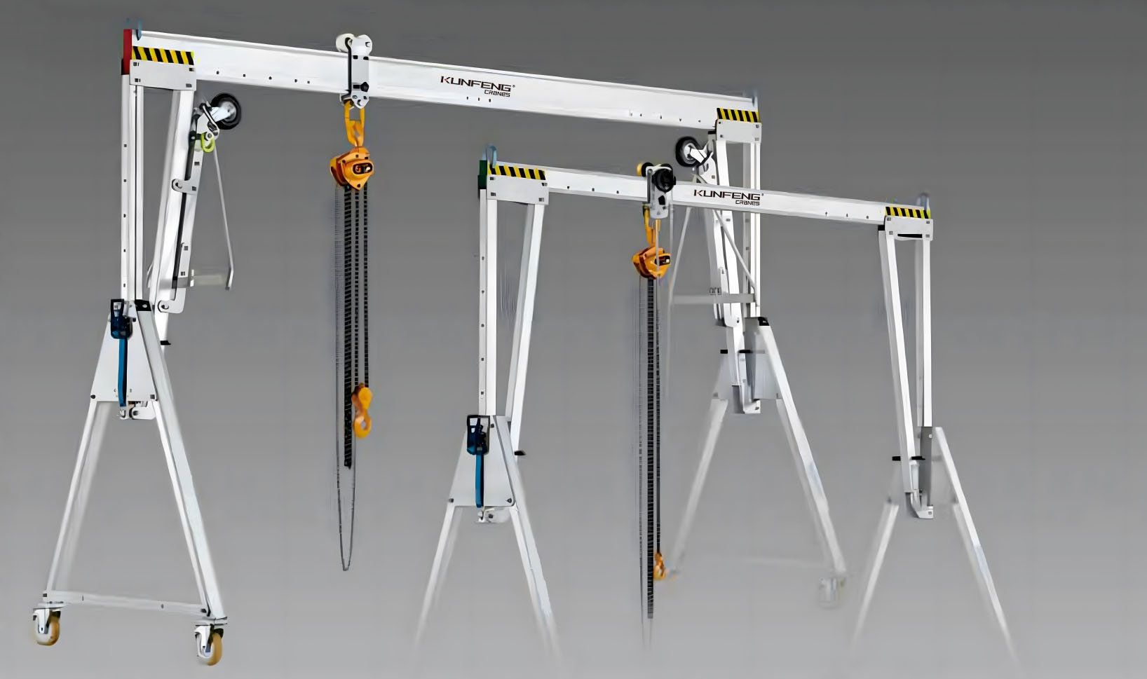 Aluminum adjustable height gantry crane
