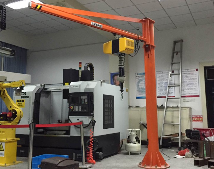 Floor mounted workstation jib crane