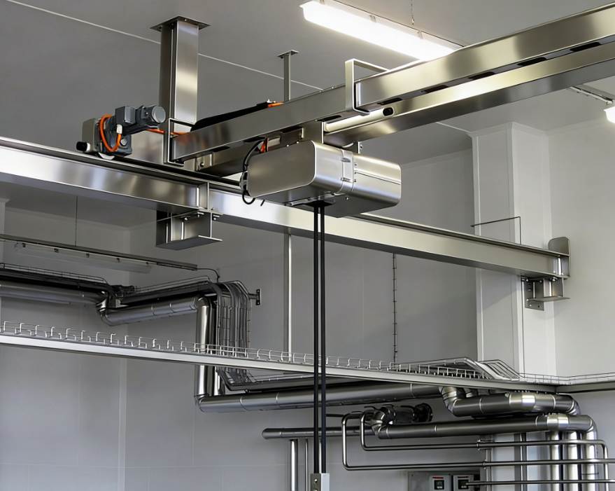 Cleanroom stainless steel overhead crane