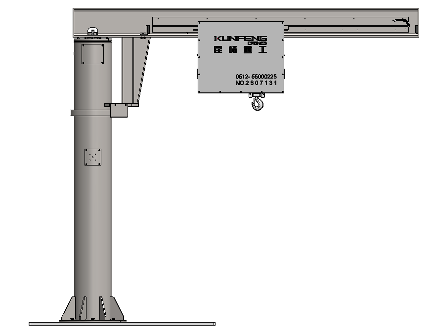 Stainless steel rotary jib crane